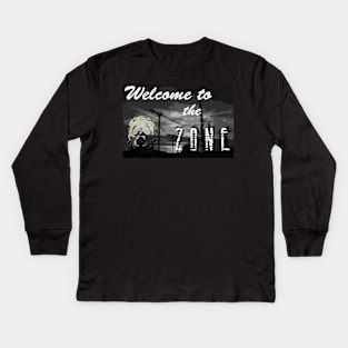 STALKER 'Welcome to the Zone' cheeki breeki postcard Kids Long Sleeve T-Shirt